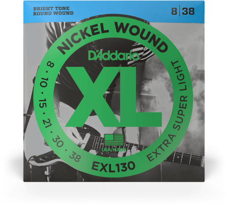 D'addario Exl130 Nickel Wound, Extra-super Light, 8-38 - Cordes Guitare Électrique - Main picture