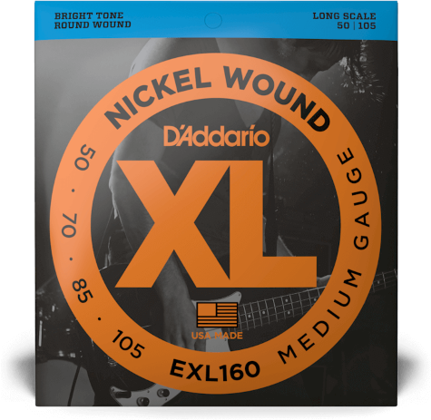 D'addario Jeu De 4 Cordes Exl160 Nickel Round Wound Bass Long Scale Medium 50-105 - Cordes Basse Électrique - Main picture