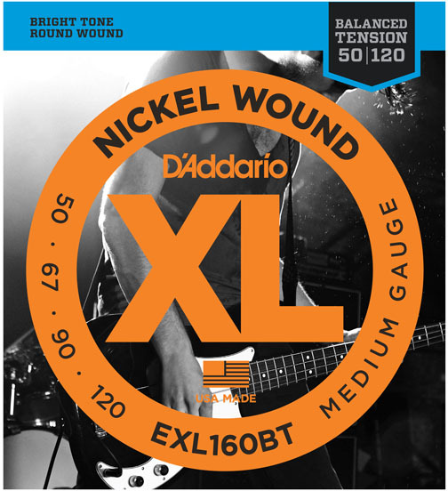 D'addario Exl160bt Nickel Wound Electric Bass Balanced Tension 50-120 - Cordes Basse Électrique - Main picture