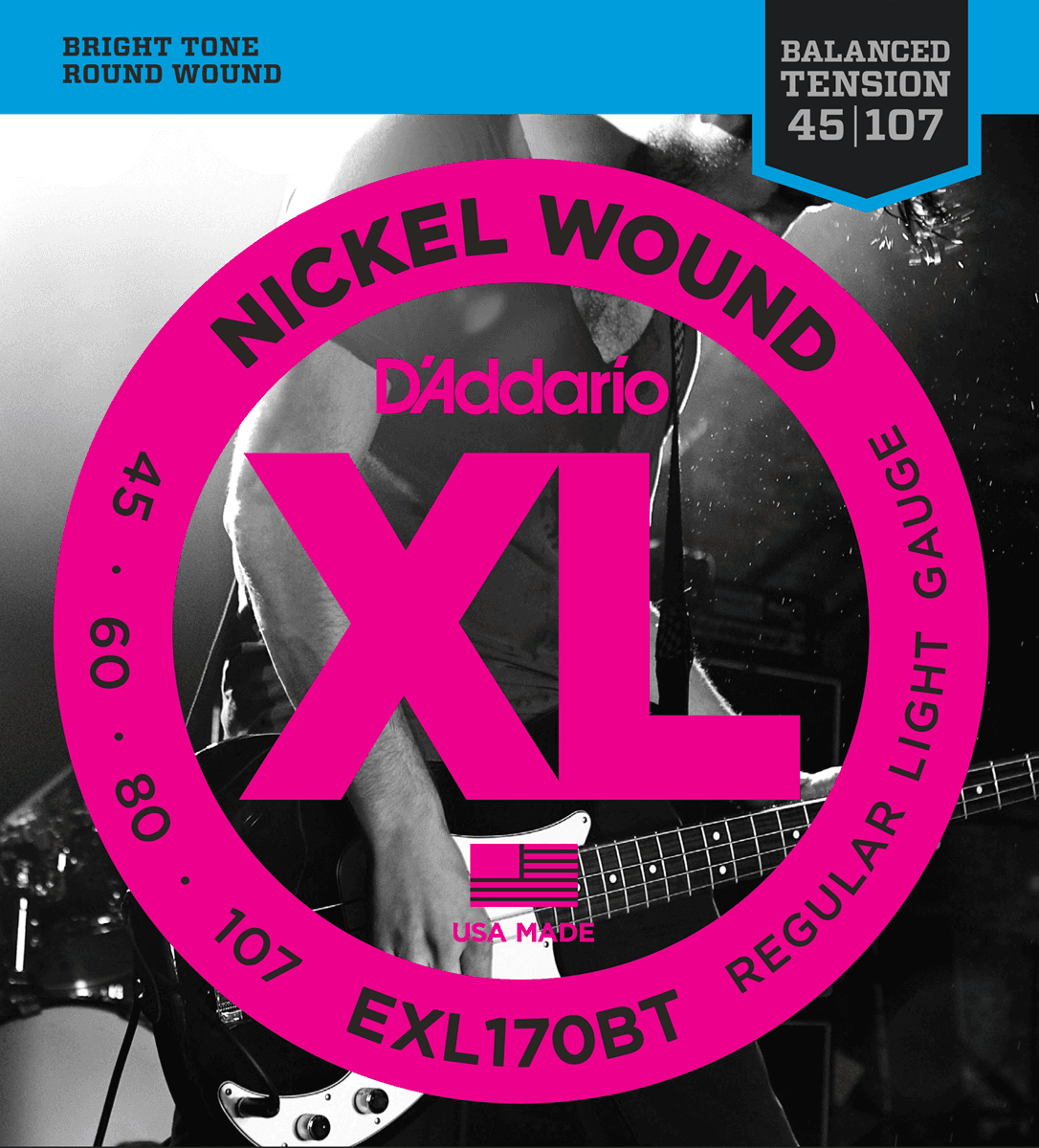 D'addario Jeu De 4 Cordes Exl170bt Long - Cordes Basse Électrique - Main picture