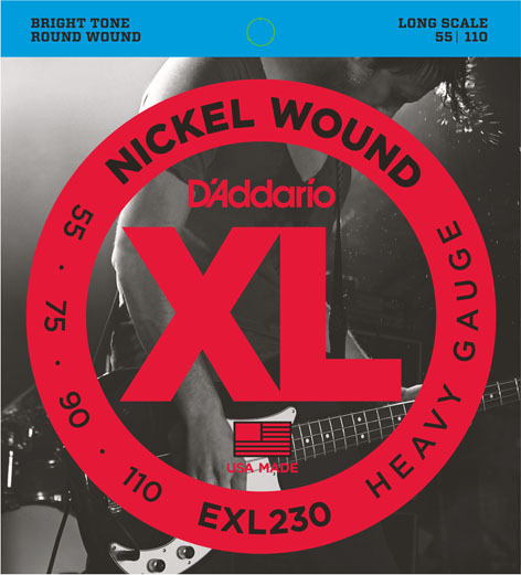 D'addario Jeu De 4 Cordes Exl230 Basse Elec. 4c Nickelwound Longscale 055.110 Exl230 - Cordes Basse Électrique - Main picture