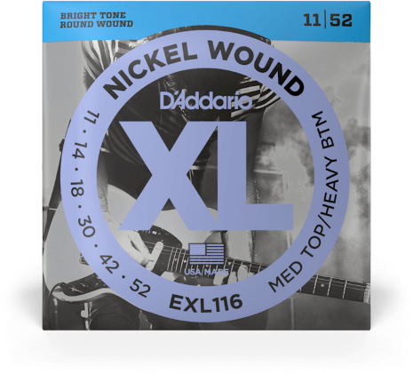 D'addario Jeu De 6 Cordes Guit. Elec. 6c Nickel Wound 011.052 Exl116 - Cordes Guitare Électrique - Main picture