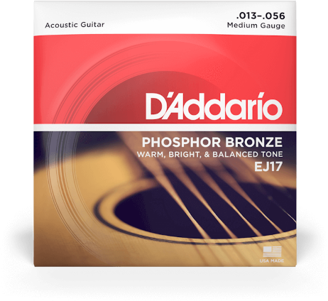 D'addario Jeu De 6 Cordes Guit. Folk 6c Phosphor Bronze 013.056 Ej17 - Cordes Guitare Acoustique - Main picture