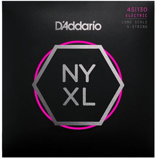 D'addario Nyxl45130 5-string Nickel Wound Electric Bass Long Scale 5c Regular Light 45-130 - Cordes Basse Électrique - Main picture