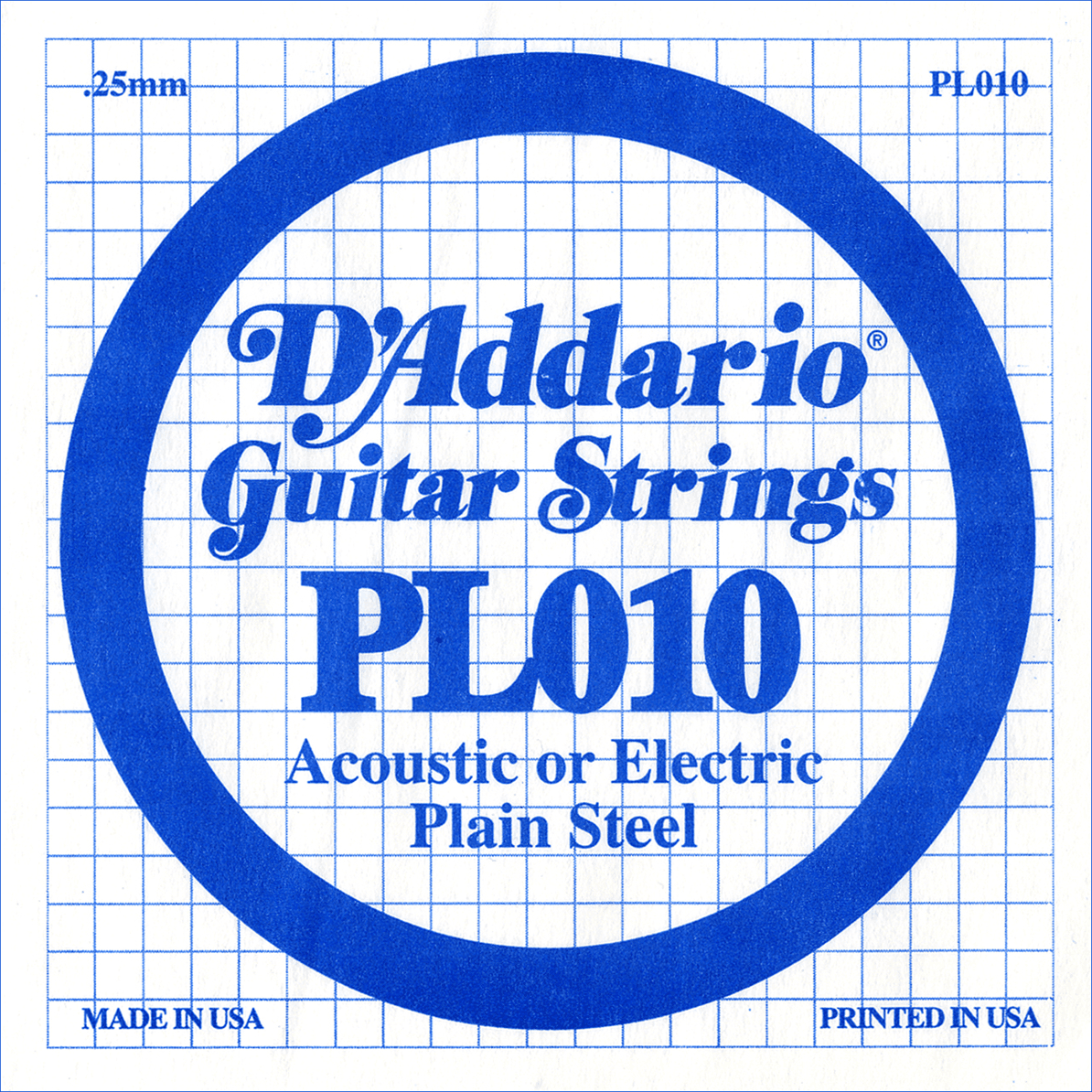 D'addario Corde Au DÉtail Xl Nickel Single Pl010 Acier Plein - Cordes Guitare Électrique - Main picture