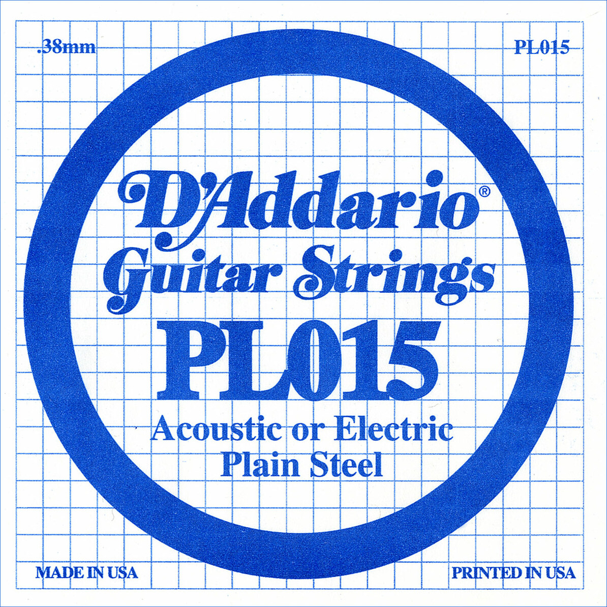 D'addario Corde Au DÉtail Xl Nickel Single Pl015 Acier Plein - Cordes Guitare Électrique - Main picture