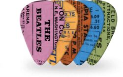 Médiator & onglet D'addario 1CWH4-10B11 Beatles 1964 Tour Ticket Stubs Guitar Picks, Medium Gauge (.70mm) 10-Pack