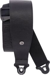 Sangle courroie D'addario Auto Lock Cuir Guitar Strap Black Largeur 7,6 cm