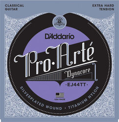 Cordes guitare classique nylon D'addario EJ44T Pro Arte Classical Dynacore - Jeu de 6 cordes