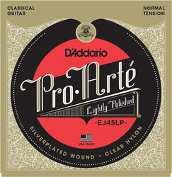 Cordes guitare classique nylon D'addario EJ45LP Pro Arte Classical Lightly Polished - Jeu de 6 cordes