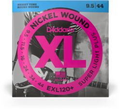 Cordes guitare électrique D'addario EXL120+ Electric Super Light Plus 9.5-44 - Jeu de 6 cordes