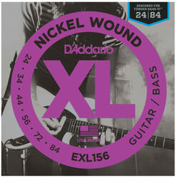 EXL156 Nickel Round Wound, Fender Bass VI, 24-84 - jeu de 6 cordes