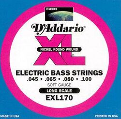 Cordes basse électrique D'addario EXL170 - Jeu de 4 cordes