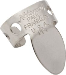 Médiator & onglet D'addario NP2-04PF Paul Franklin National Finger Picks, Nickel 4-Pack