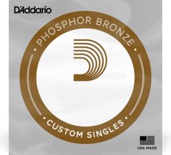 Cordes guitare acoustique D'addario PB059 Folk (1) Phosphor Bronze Wound 059 - Corde au détail