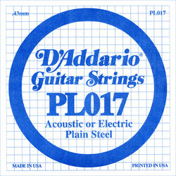 Cordes guitare électrique D'addario XL Nickel Single PL017 - Corde au détail