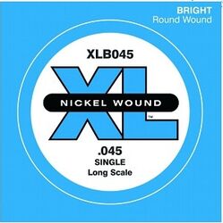 Cordes basse électrique D'addario XLB045 Bass (1) XL Nickel Wound 045 Long Scale - Corde au détail