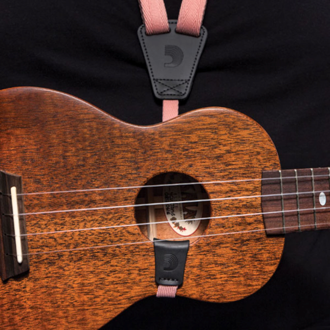 D'addario Eco-comfort Ukulele Strap Coral - Sangle Ukulele & Mandoline - Variation 1