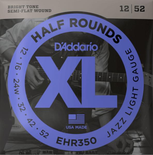 D'addario EHR350 Half Round Jazz Electric Guitar Strings 1252 set of strings Electric guitar