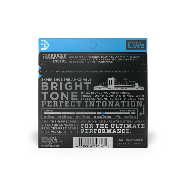 D'addario Jeu De 6 Cordes Ej21 Nickel Round Wound Jazz Light 12-52 - Cordes Guitare Électrique - Variation 2