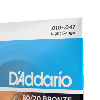 D'addario Jeu De 12 Cordes Ej36 80/20 Bronze Acoustic Guitar Strings, Light, 10-47 - Cordes Guitare Acoustique - Variation 1