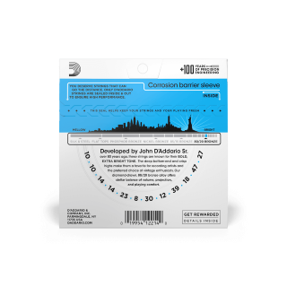 D'addario Jeu De 12 Cordes Ej36 80/20 Bronze Acoustic Guitar Strings, Light, 10-47 - Cordes Guitare Acoustique - Variation 2