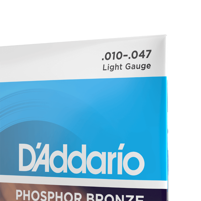 D'addario Jeu De 6 Cordes Ej38 Phosphor Bronze 12-string Acoustic Guitar Strings, Light, 10-47 - Cordes Guitare Acoustique - Variation 1