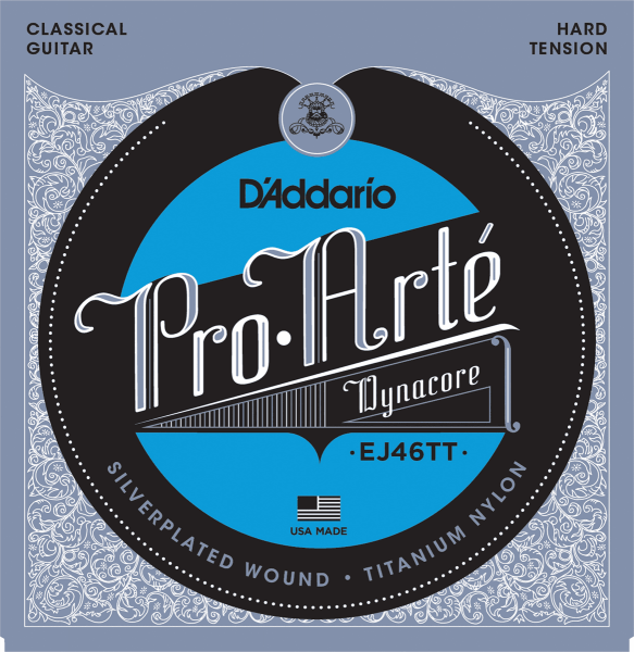 Cordes guitare classique nylon D'addario EJ46TT Pro Arte Classical Dynacore - jeu de 6 cordes