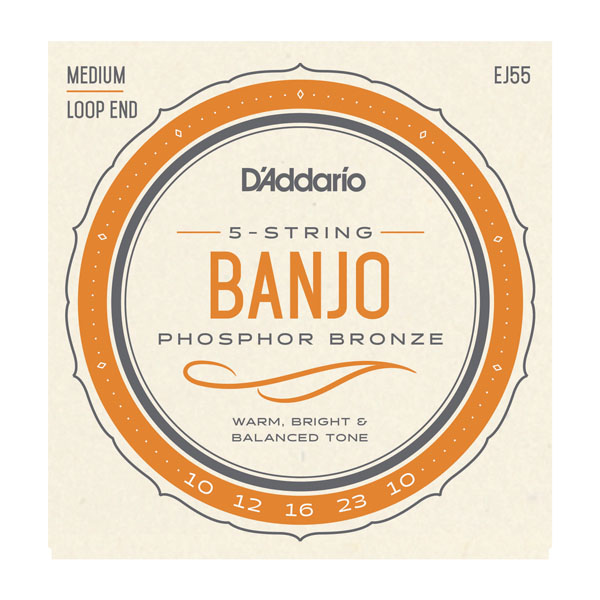 D'addario Ej55 5-string Banjo Phosphor Bronze Medium 10-23 - Corde Banjo - Variation 1