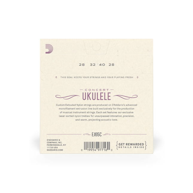 D'addario Jeu De 4 Cordes Ej65c Pro Arte Ukulele Custom Extruded Concert - Cordes Ukelele - Variation 1