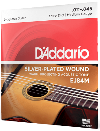 D'addario Ej84m Gypsy Jazz Loop End Medium 11-45 - Cordes Guitare Acoustique - Variation 1