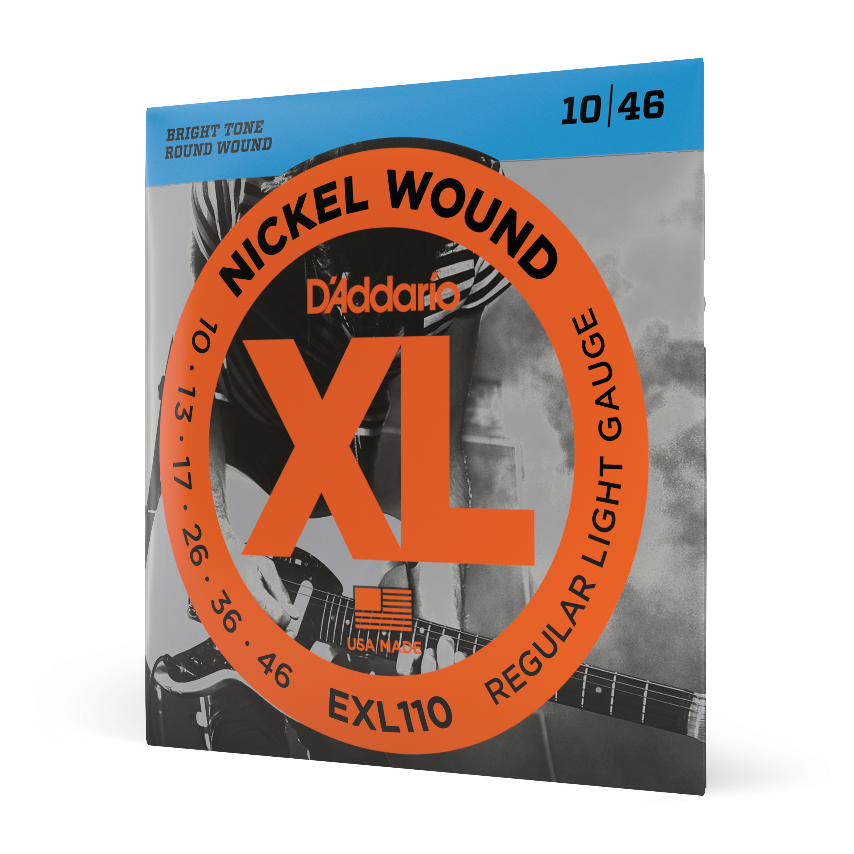 D'addario Jeu De 6 Cordes Guit. Elec. 6c Nickel Wound Regular Light 0.10-0.46 Exl110 - Cordes Guitare Électrique - Variation 3