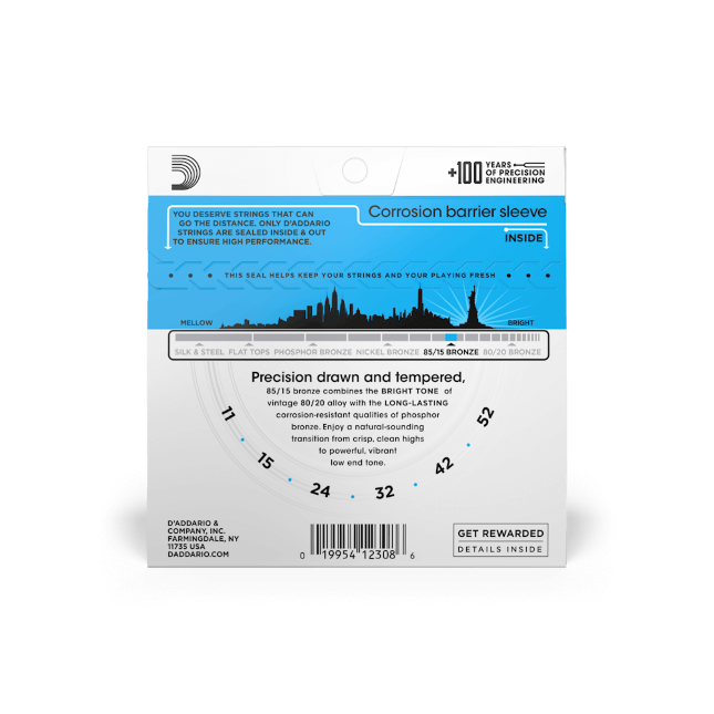 D'addario Guit. Folk 6c 85.15 American Bronze 011.052 Ez910 - Cordes Guitare Acoustique - Variation 1