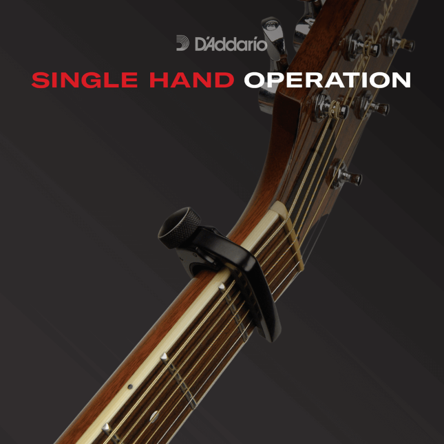 D'addario Ns Ned Steinberger Cp04 Guit. Classique Black - Capodastre & Fatfinger - Variation 2