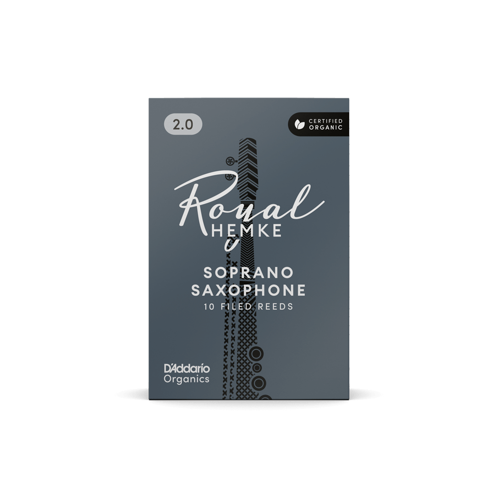 D'addario Rhkp10ssx200 Royal Hemke Organic Soprano Saxophone Reeds, Strength 2.0, 10-pack - Anche Saxophone - Variation 2