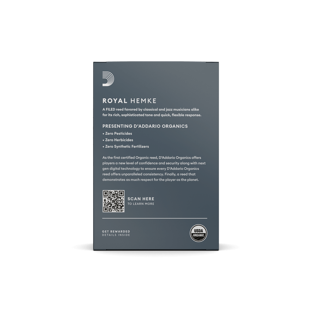 D'addario Rhkp10ssx200 Royal Hemke Organic Soprano Saxophone Reeds, Strength 2.0, 10-pack - Anche Saxophone - Variation 3