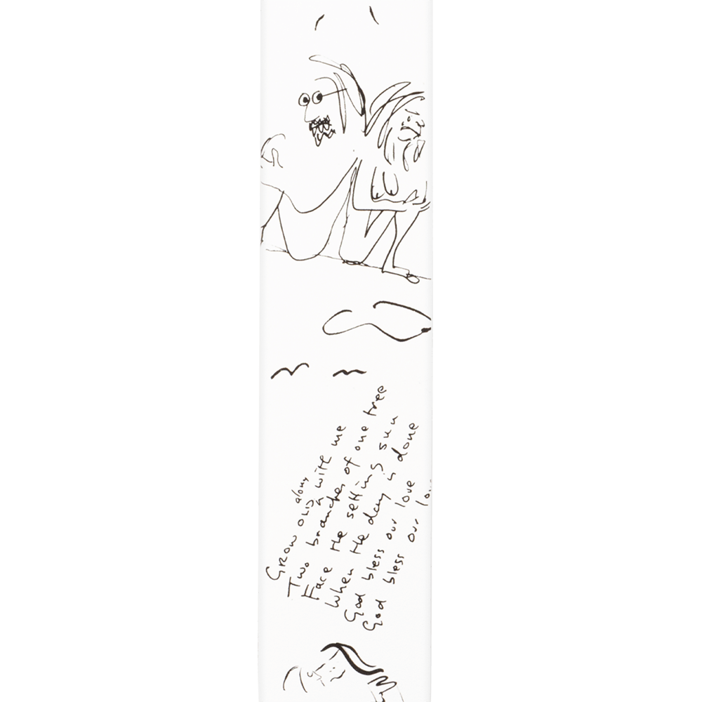 D'addario Sangle En Cuir John Lennon Art Series - John & Yoko - Sangle Courroie - Variation 1