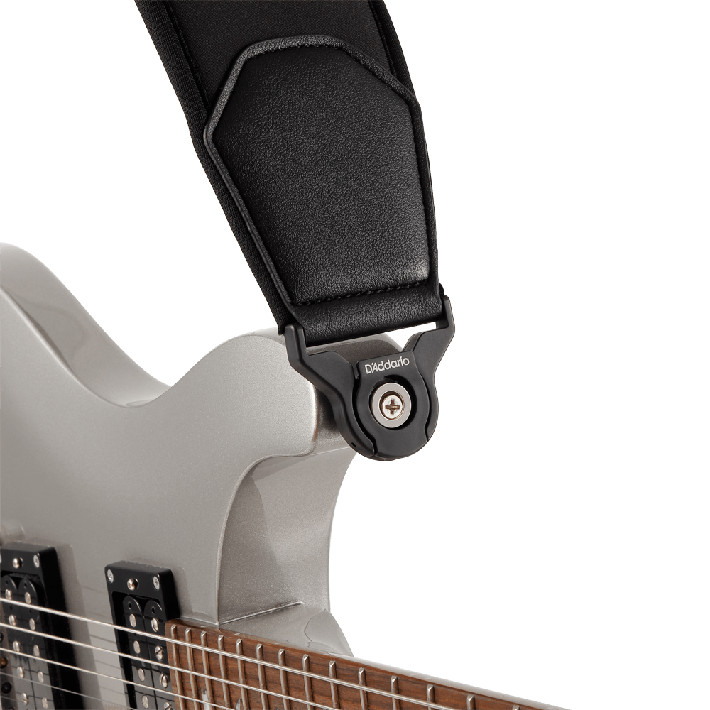 D'addario Sangle En Neoprene D'addario Comfort Auto Lock Pour Guitare, Noir - Sangle Courroie - Variation 3