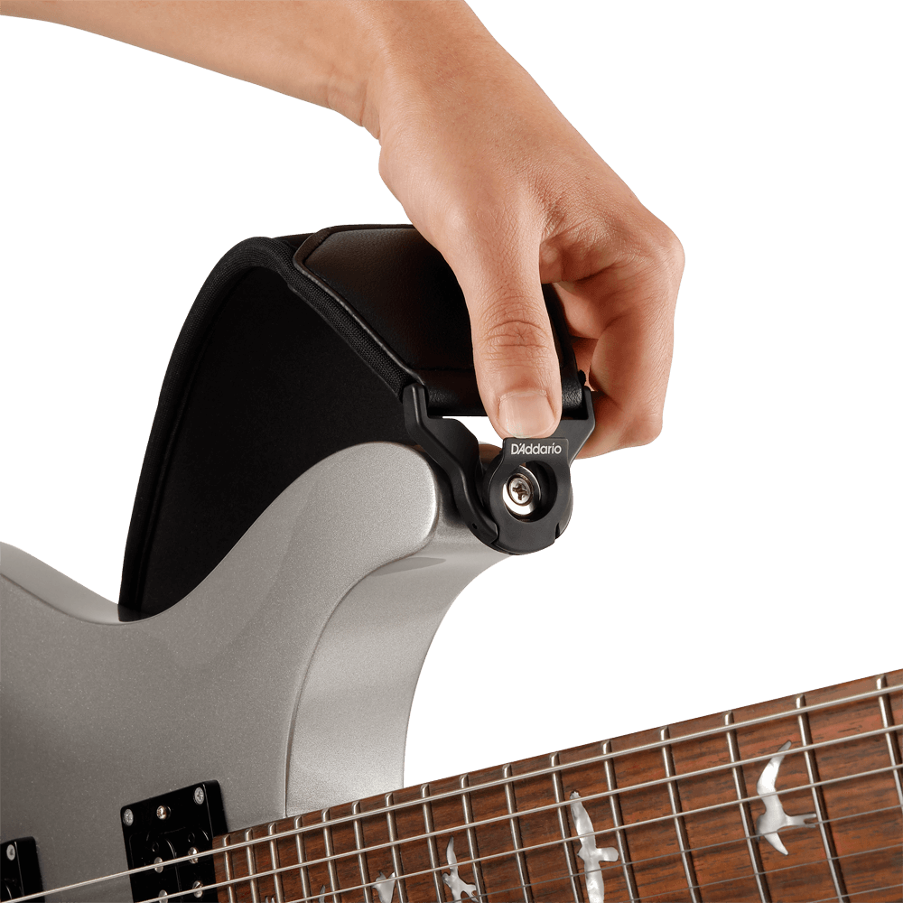 D'addario Sangle En Neoprene D'addario Comfort Auto Lock Pour Guitare, Noir - Sangle Courroie - Variation 4