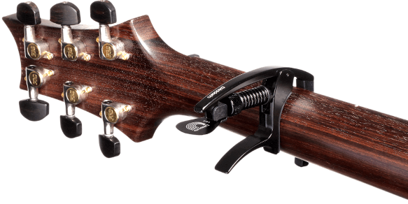 D'addario Tri Action Capo - Black - Capodastre & Fatfinger - Variation 2