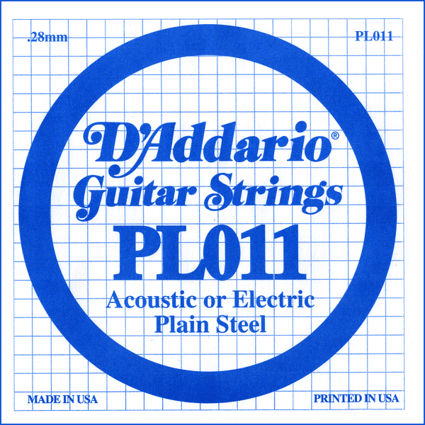 Cordes guitare électrique D'addario XL Nickel Single PL011 - Corde au détail