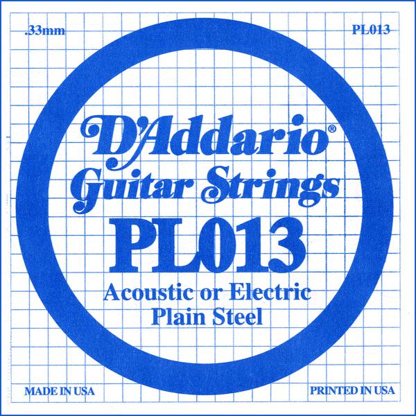 Cordes guitare électrique D'addario XL Nickel Single PL013 - Corde au détail