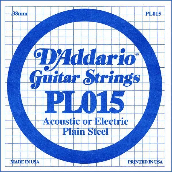 Cordes guitare électrique D'addario XL Nickel Single PL015 - Corde au détail