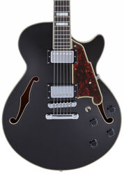 Guitare électrique 1/2 caisse D'angelico Premier SS - Black flake