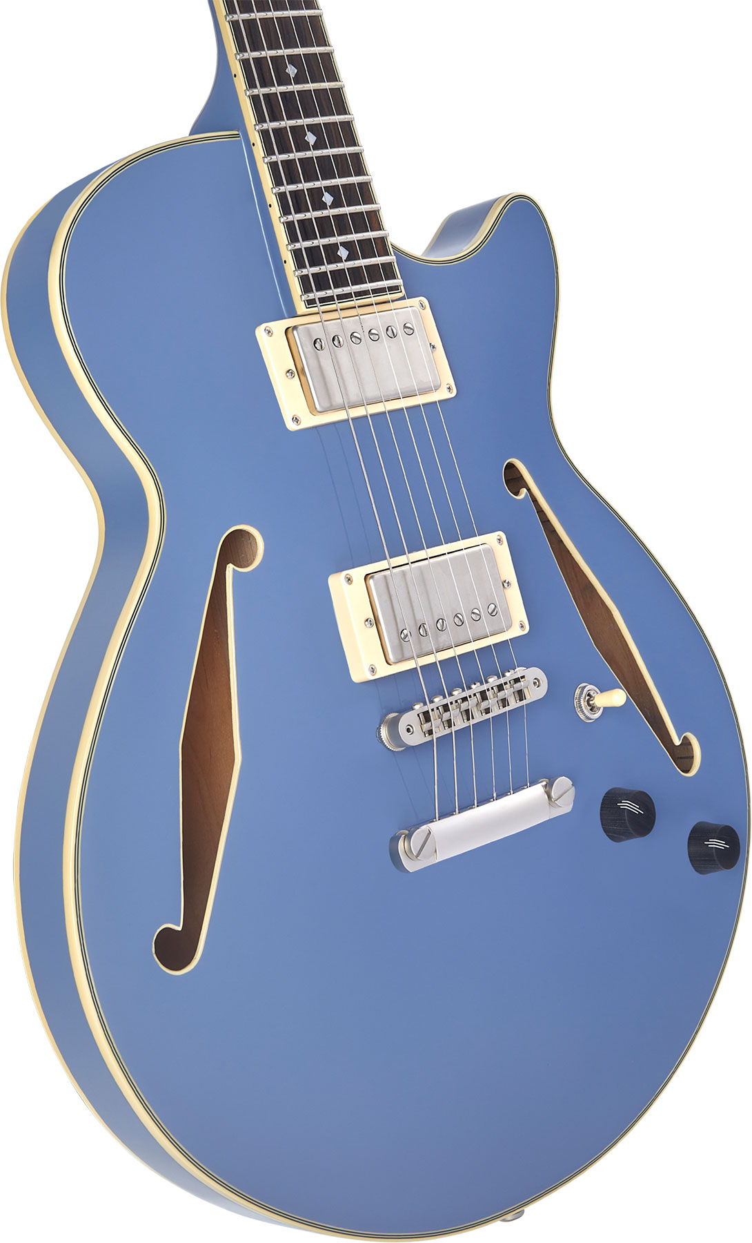 D'angelico Ss Tour Excel 2h Ht Eb - Slate Blue - Guitare Électrique 1/2 Caisse - Variation 3