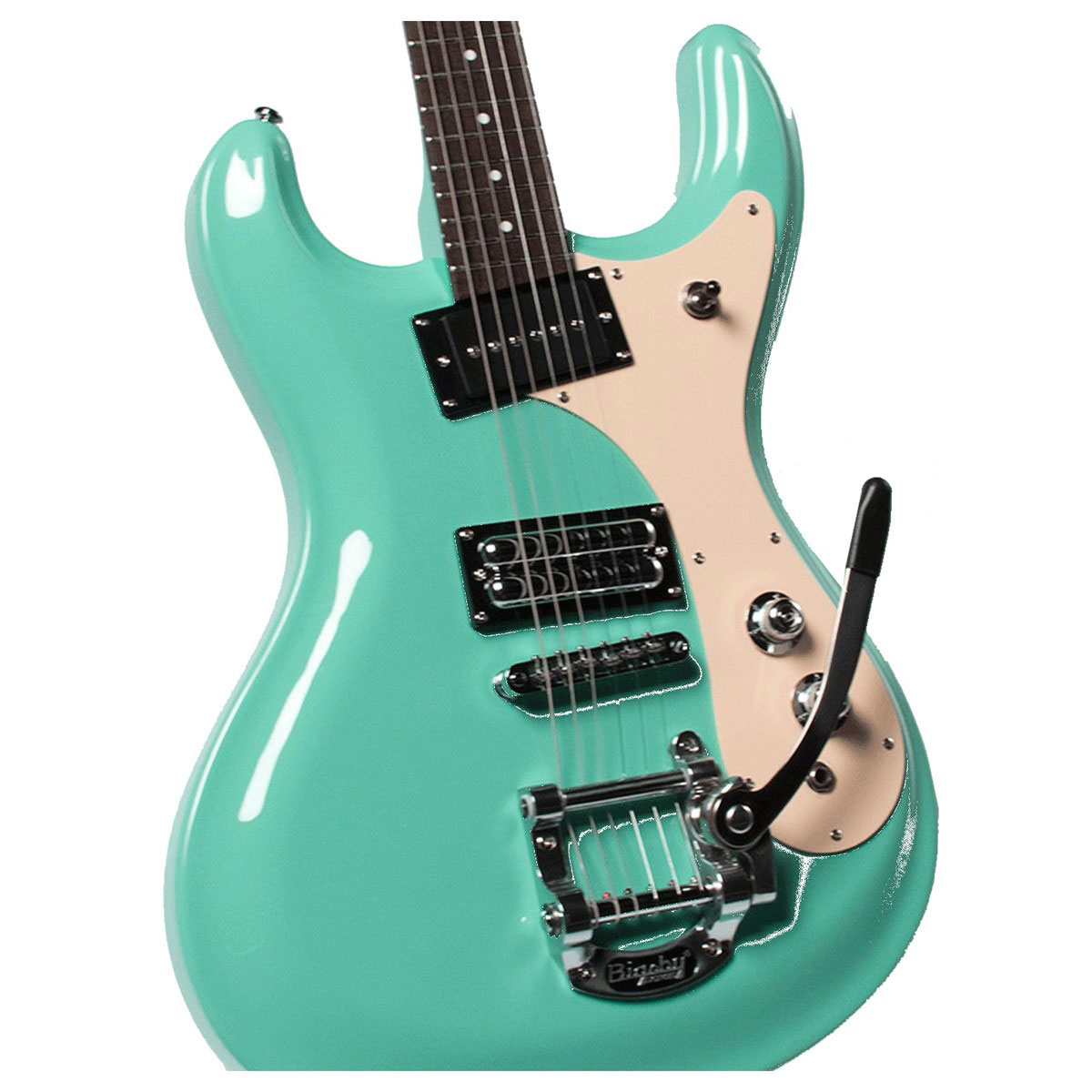 Danelectro The 64 Guitar Hs Trem Rw - Dark Aqua - Guitare Électrique Double Cut - Variation 2