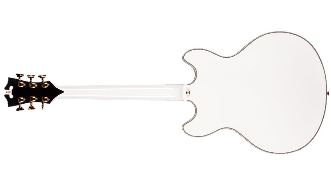 D'angelico Exdc White - Guitare Électrique 1/2 Caisse - Variation 1