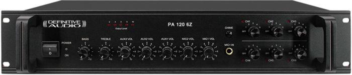 Ampli puissance sono multi-canaux Definitive audio PA 120 6Z