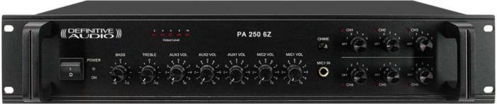 Ampli puissance sono multi-canaux Definitive audio PA 250 6Z