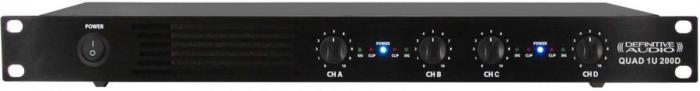 Ampli puissance sono multi-canaux Definitive audio QUAD 1U 200D